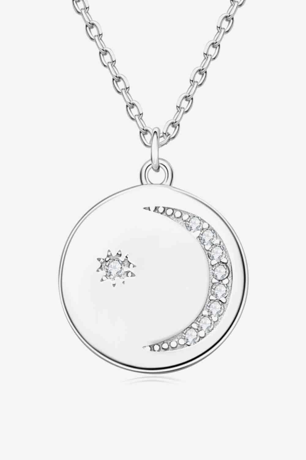 Moissanite Round Pendant Necklace