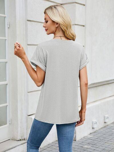 Florira Round Neck Short Sleeve T-Shirt