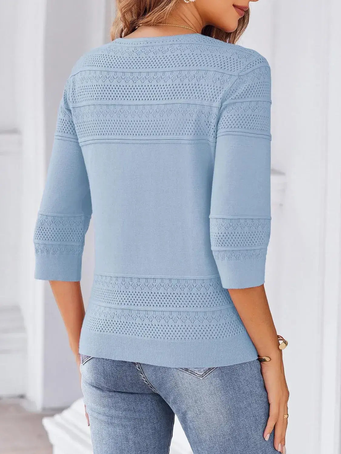 Button Up 3/4 Sleeve Cardigan