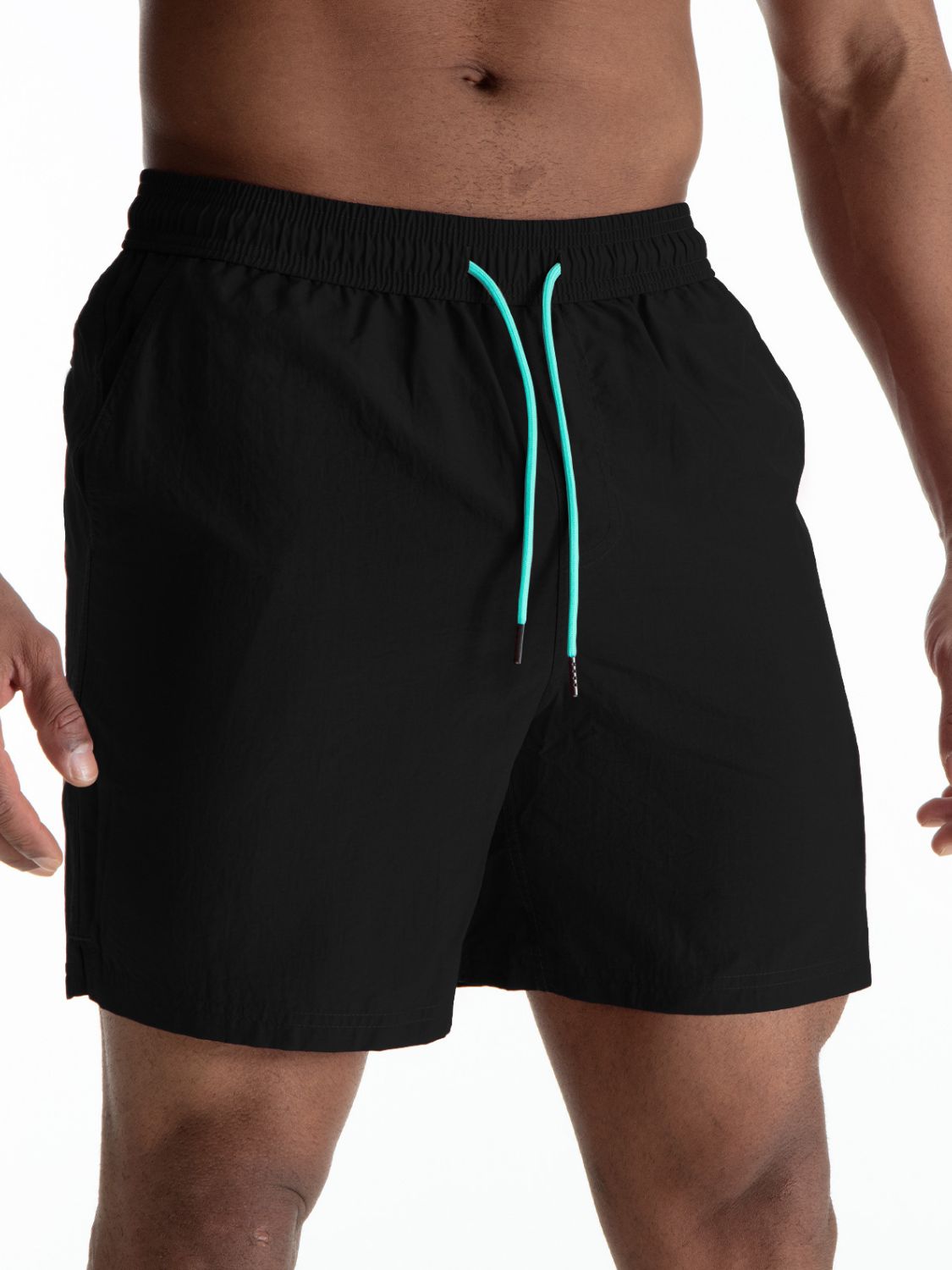 Men's Plus Size Drawstring Shorts with Pockets