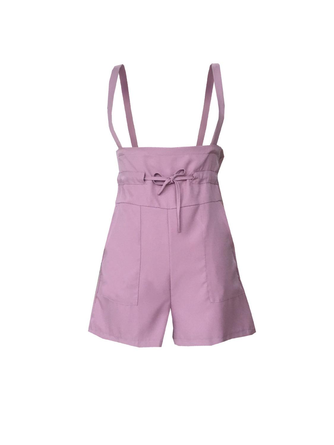 Drawstring Wide Strap Overalls with Pockets - Clothes For Her Online Store