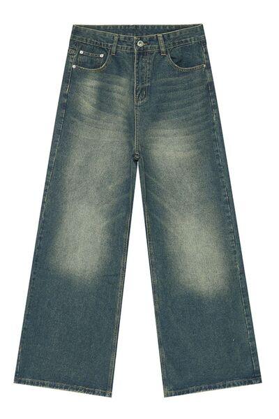 Wide Leg Jeans with Pockets - Clothes For Her Online Store