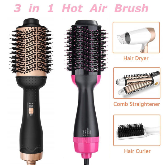 3 IN 1 MULTIFUNCTIONAL HAIR DRYER & HAIR BRUSH ROLLER COMB