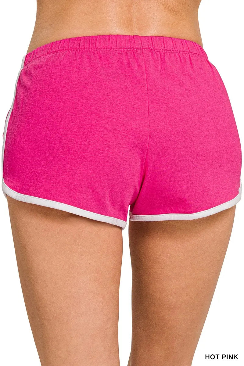 Zenana Elastic Waistband Dolphin Shorts