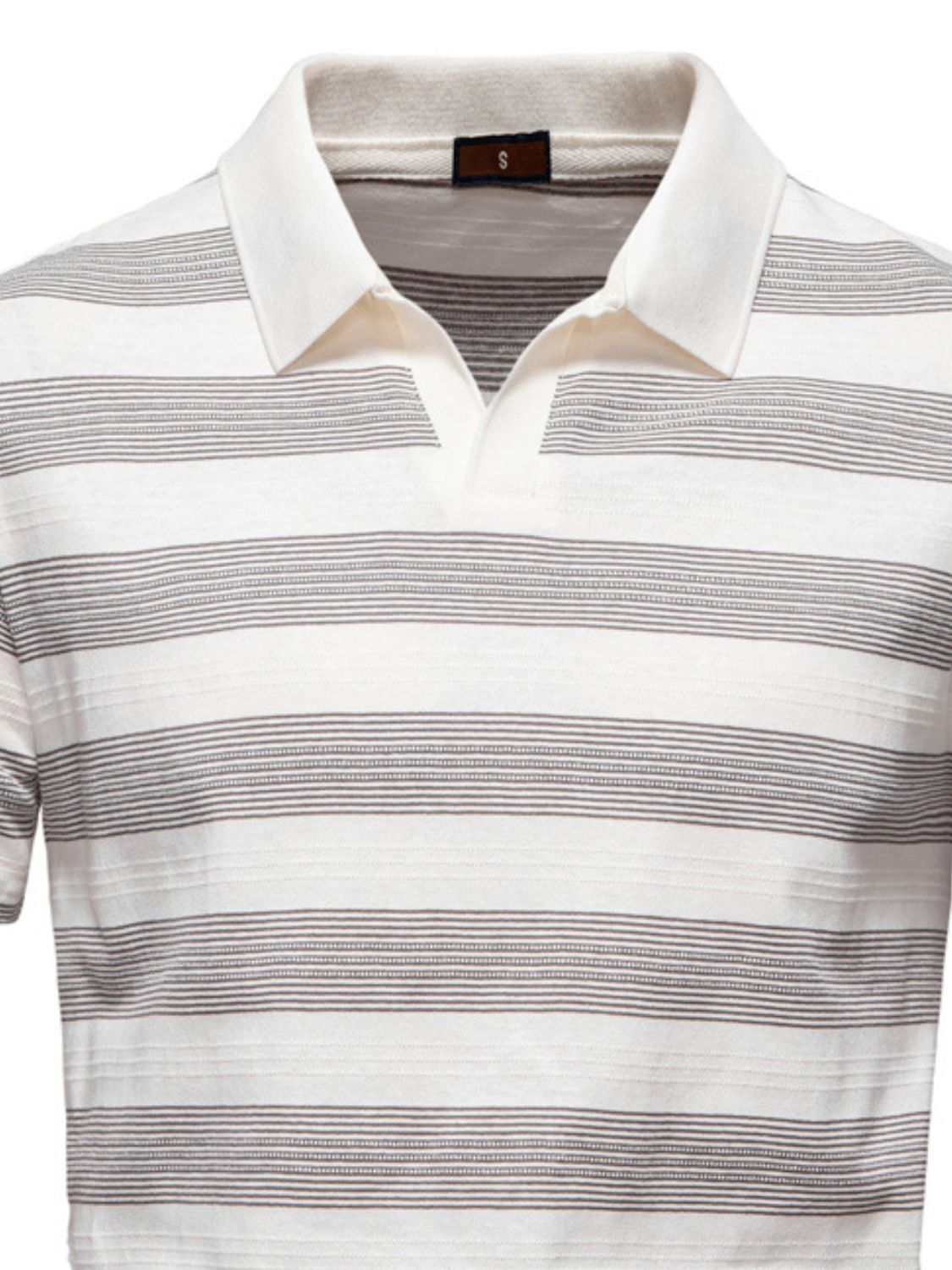 Men's Contrast Striped Short Sleeve Polo