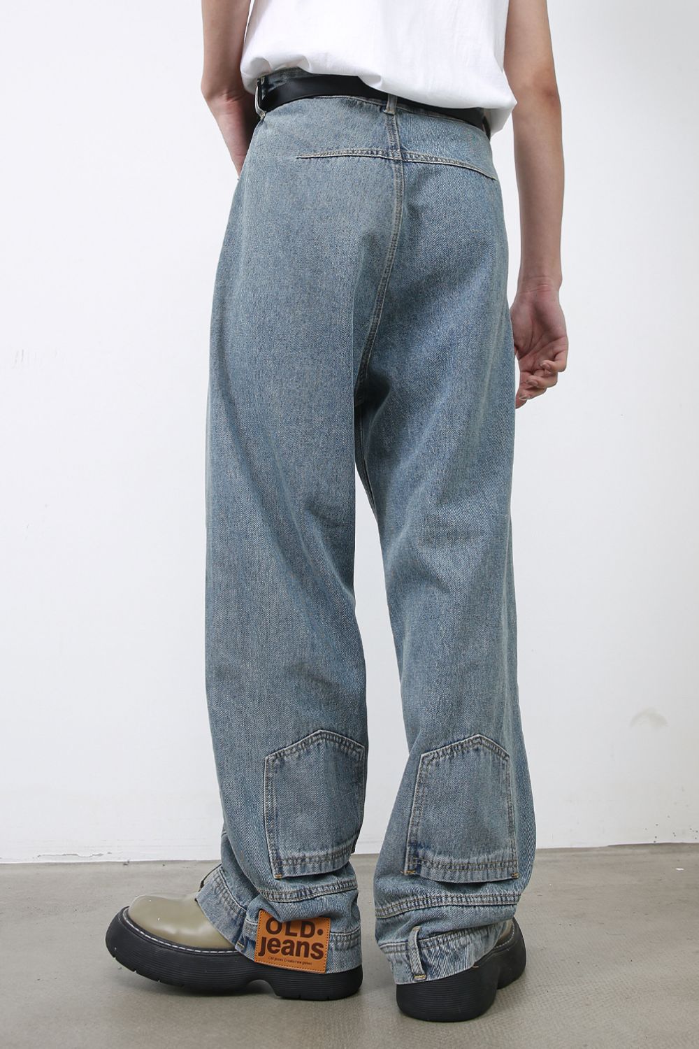 Men's Washed Loose Jeans with Pockets - Clothes For Her Online Store
