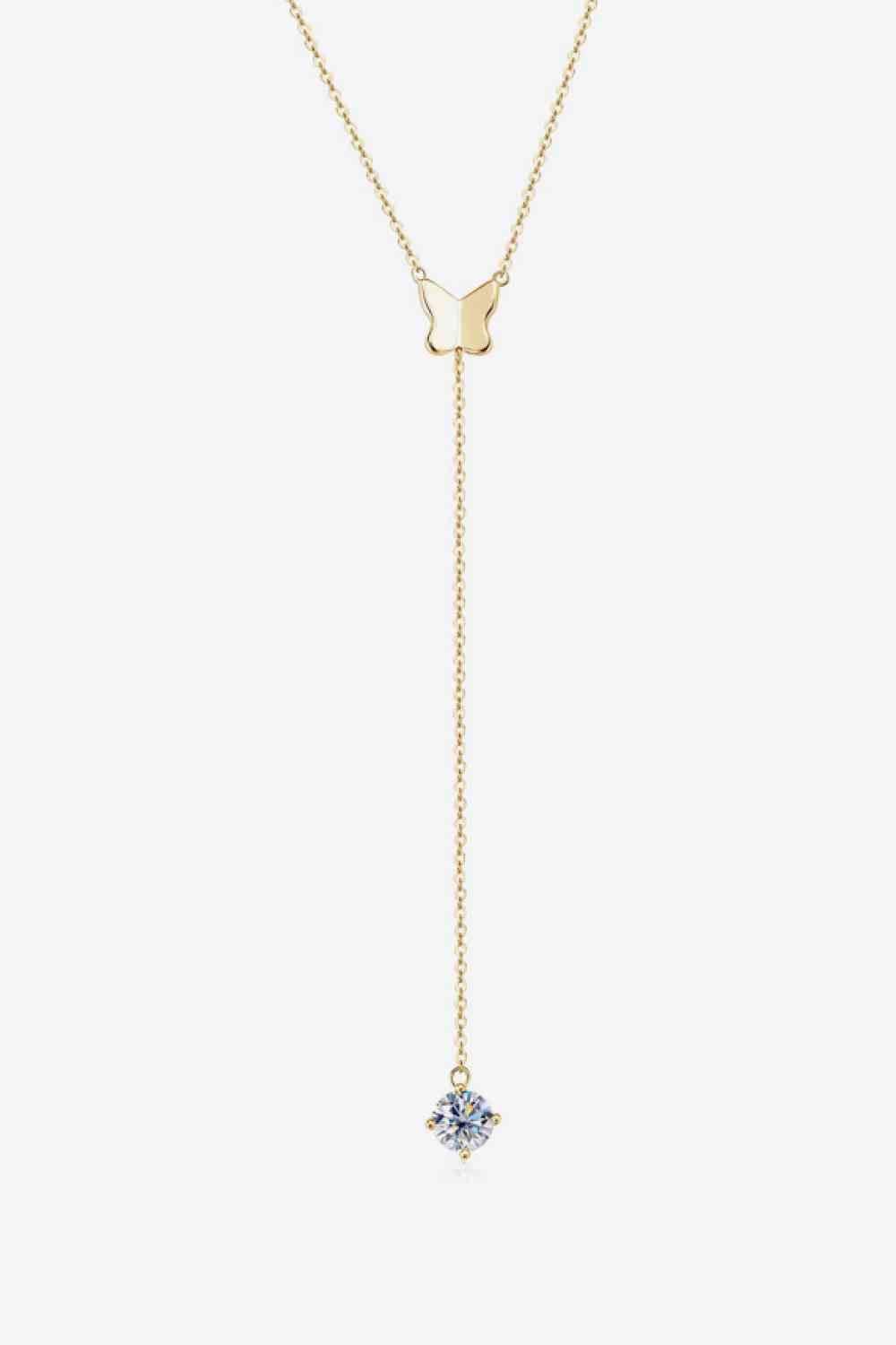 1 Carat Moissanite 925 Sterling Silver Necklace - Clothes For Her Online Store