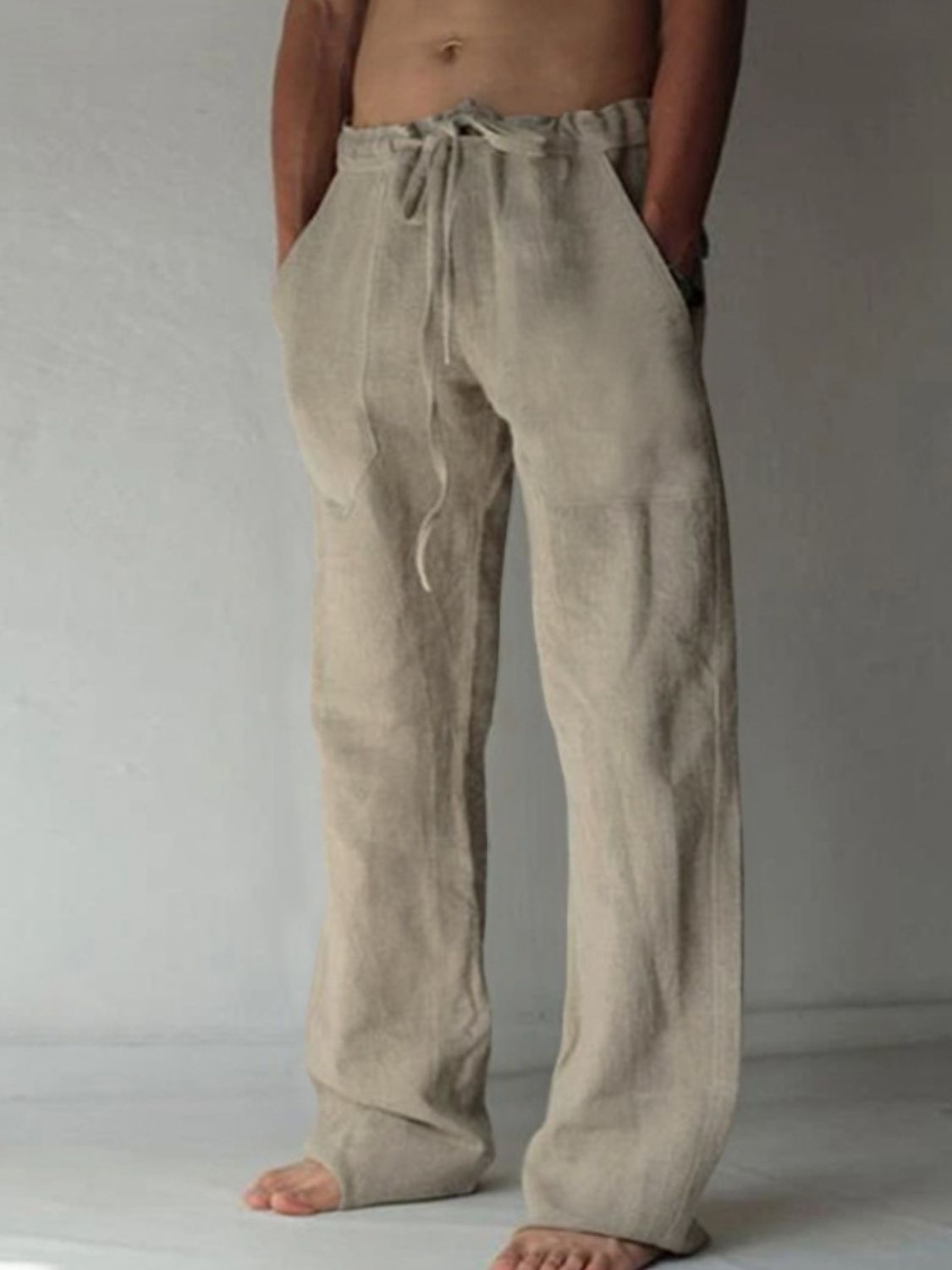 Men's Plus Size Drawstring Loose Fit Pants