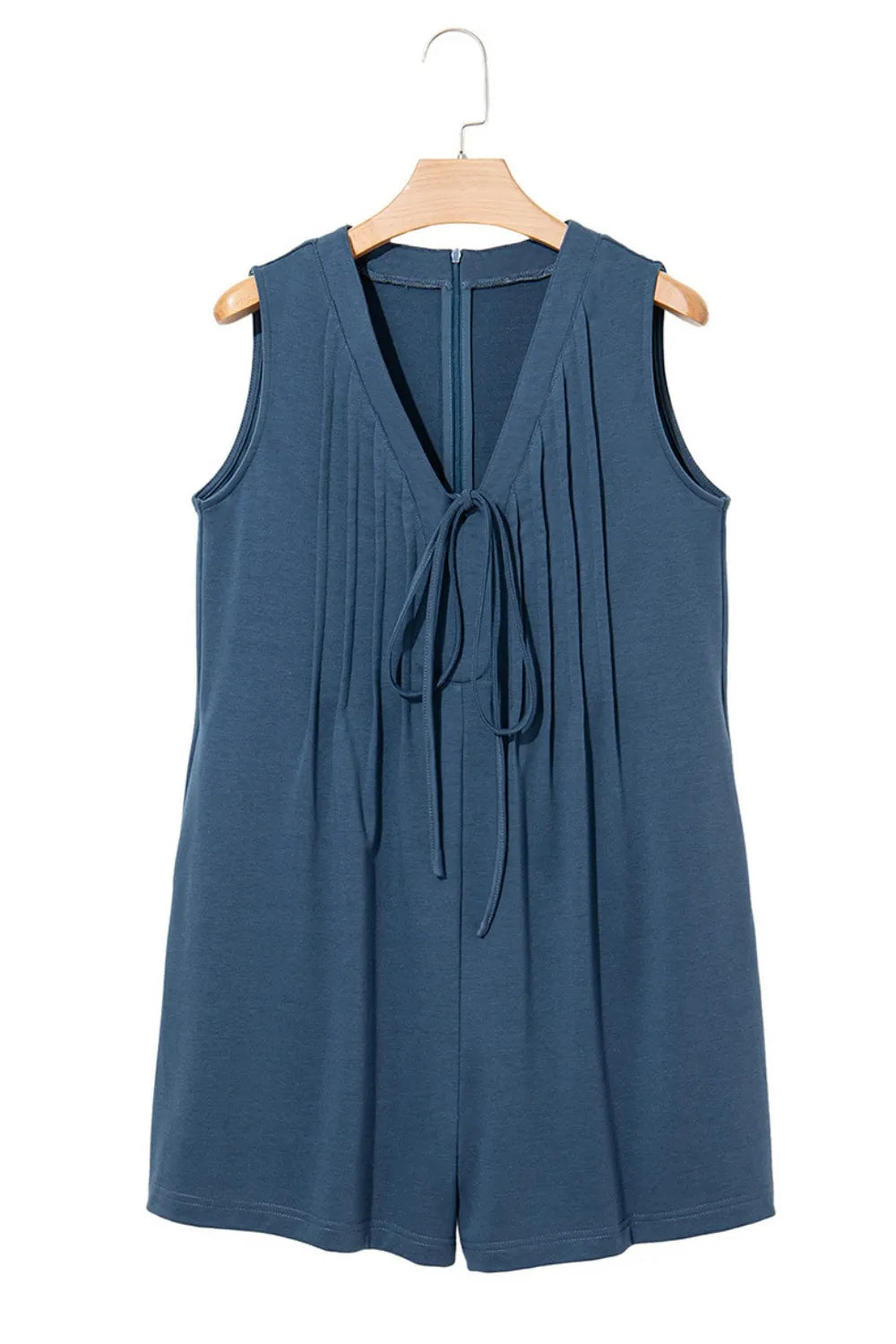 Tie Front Sleeveless Romper