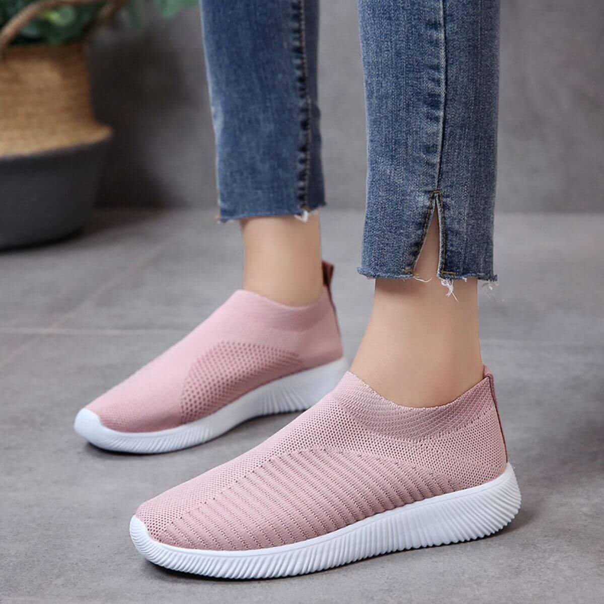 Breathable Mesh Slip-On Athletic - Clothes For Her Online Store