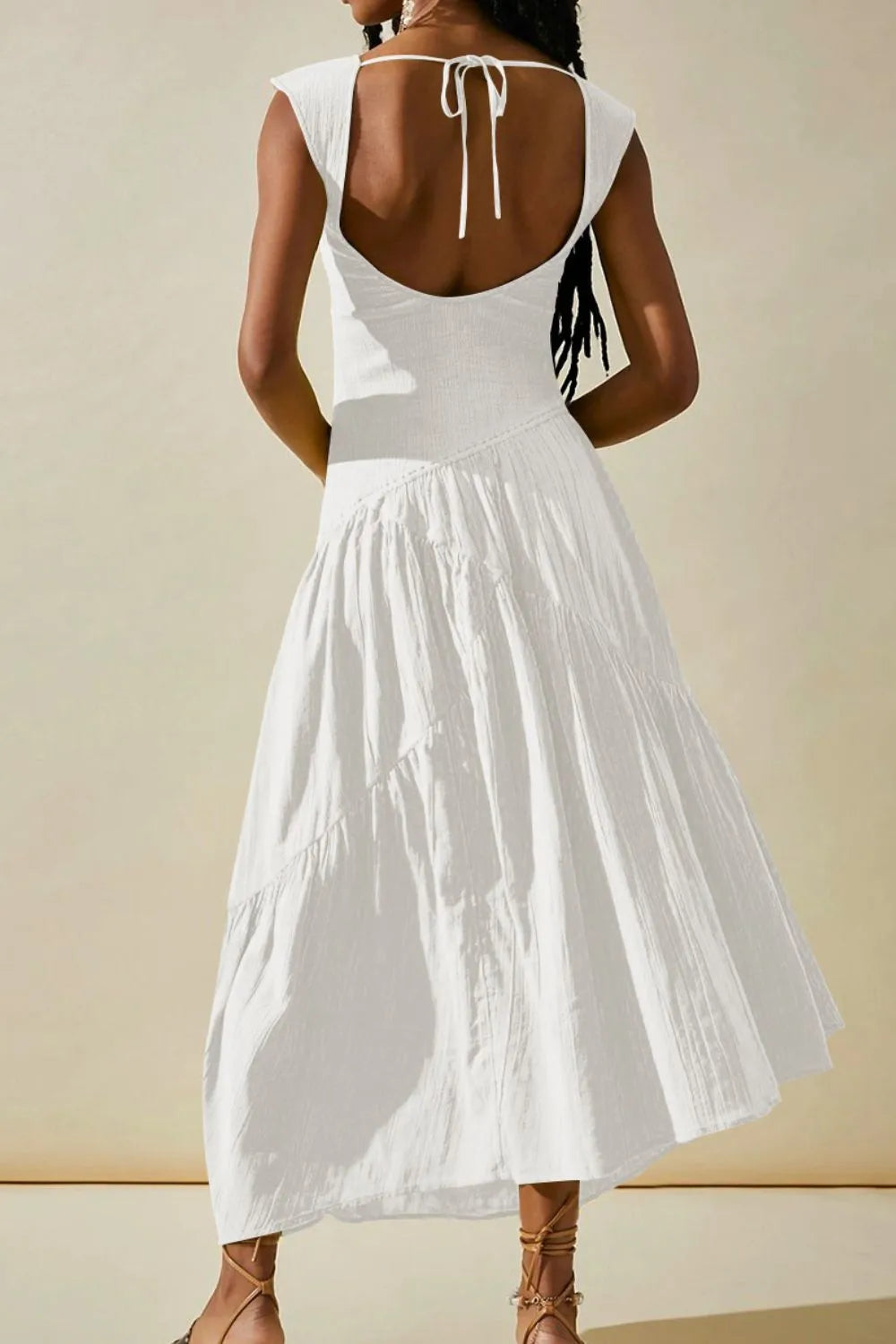 Square Neck Wide Strap Dress