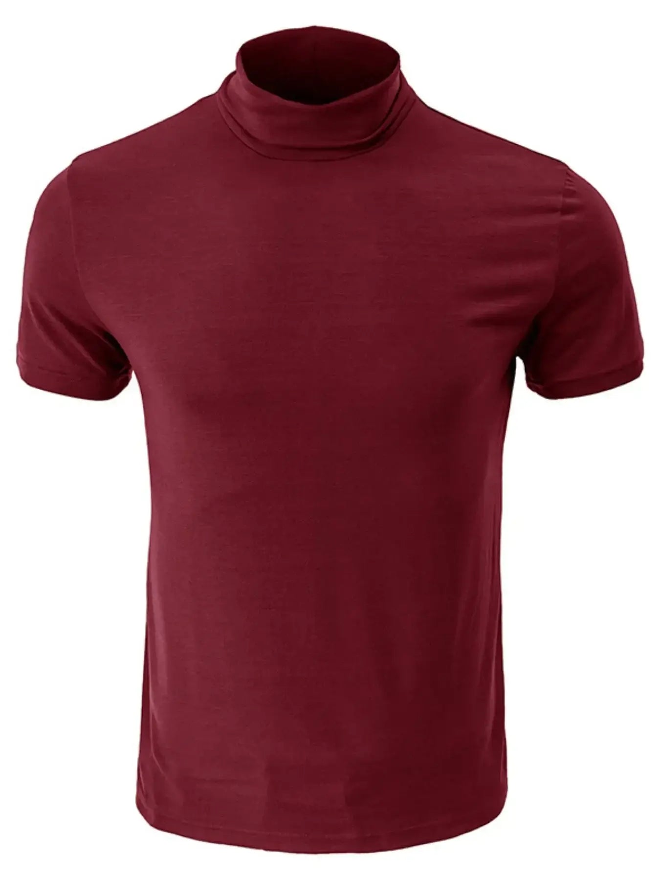 Men's Full Size Mock Neck Short Sleeve T-Shirt Plus Size