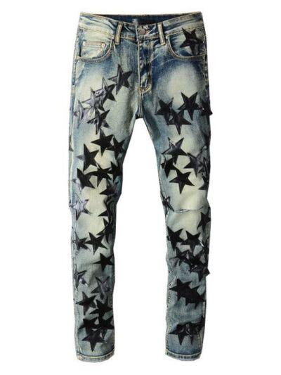 Men's Washed Star Slim Jeans - Clothes For Her Online Store