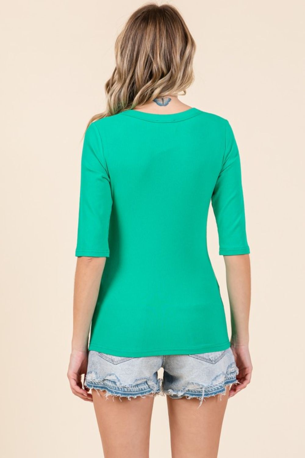 Mittoshop Round Neck Half Sleeve T-Shirt - Clothes For Her Online Store