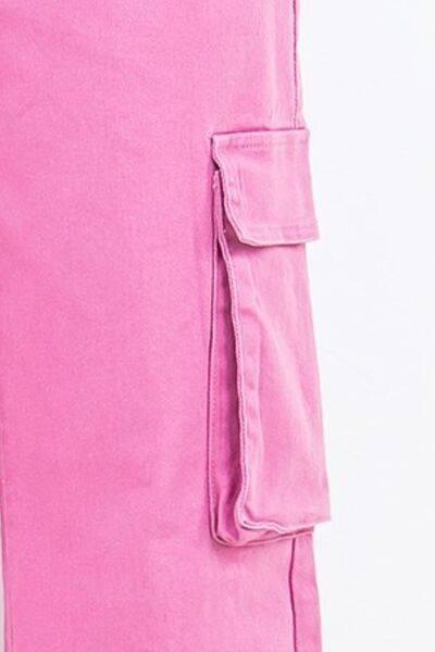 American Bazi Drawstring Wide Leg Cargo Pants - Clothes For Her Online Store