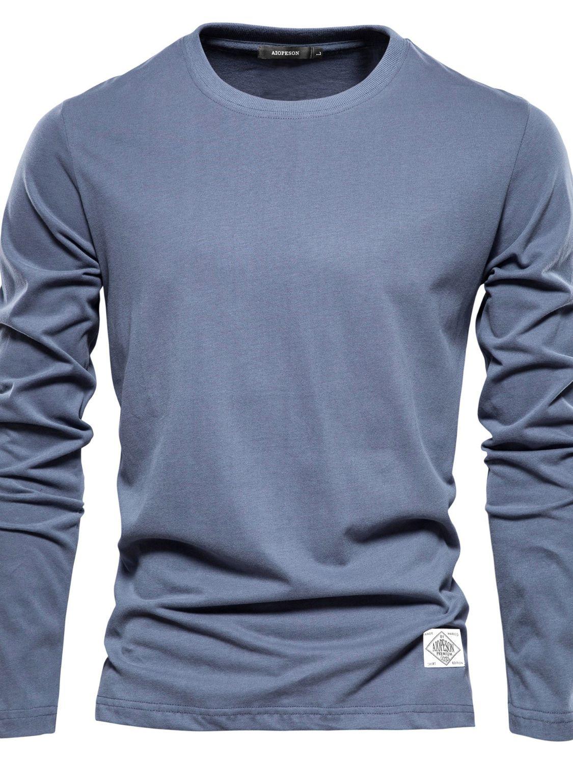 Men's Round Neck Long Sleeve T-Shirt