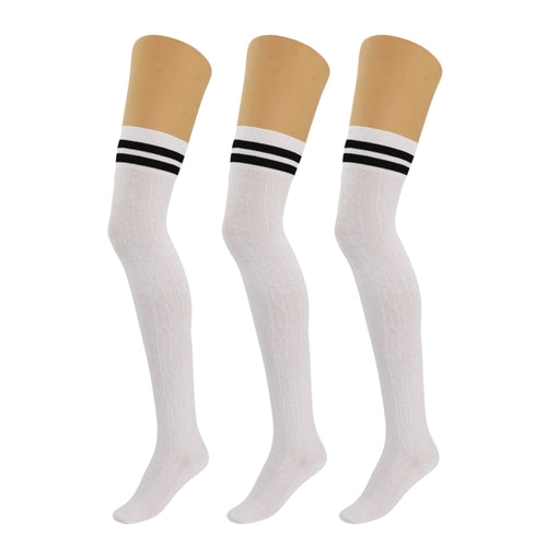 3 Pairs Over Knee Thigh High Socks for Women US Size 5-10 Warm Boot