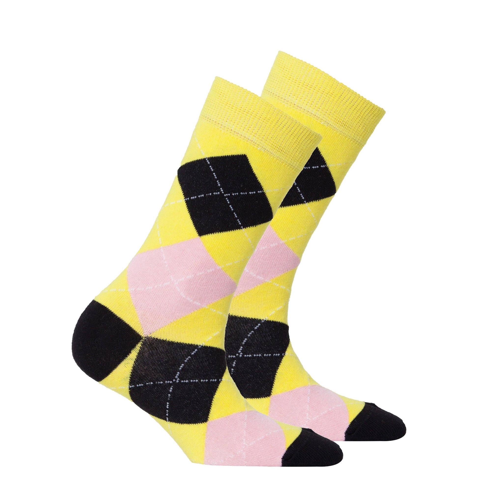 Women's Black Pineapple Argyle Socks