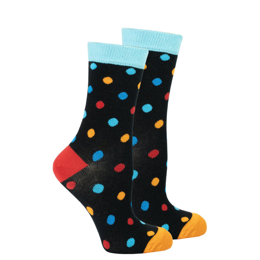 Women's Black Sky Dot Socks