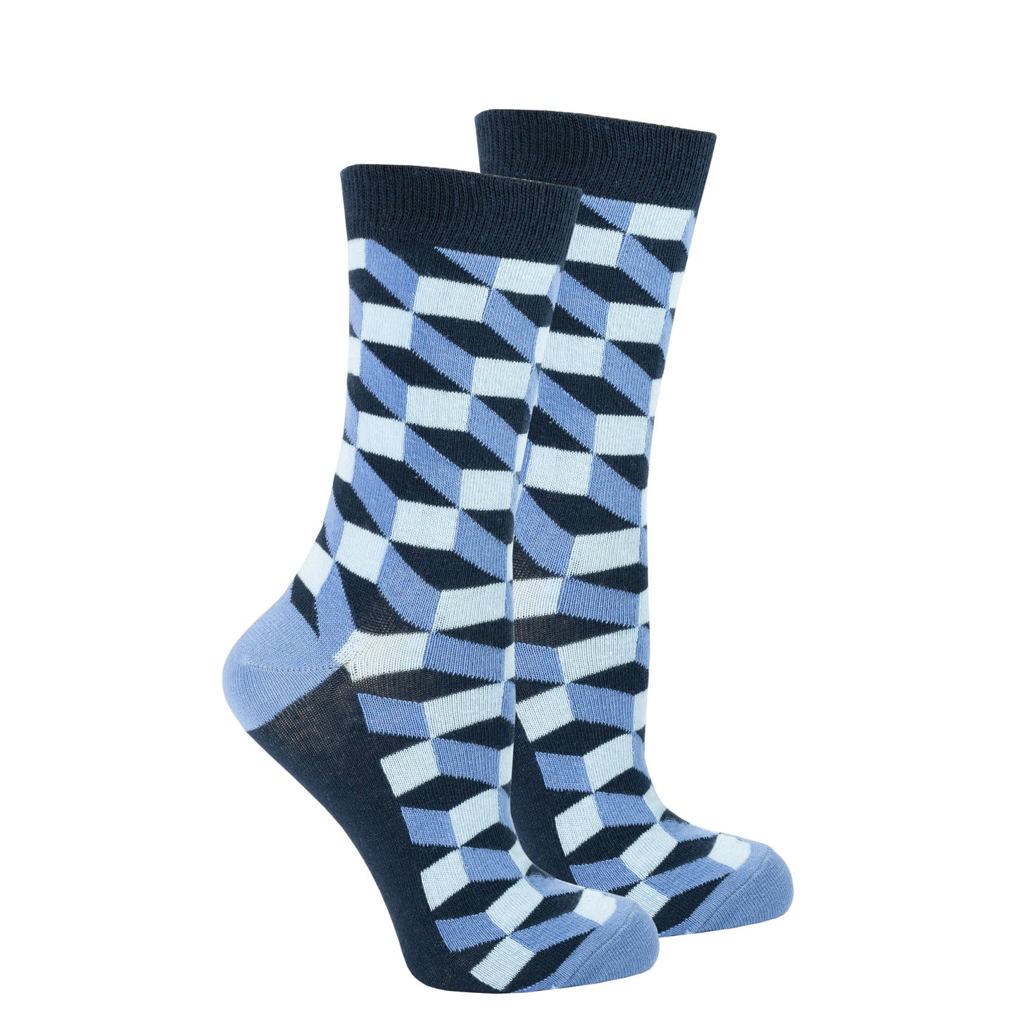 Women's Navy Block Socks