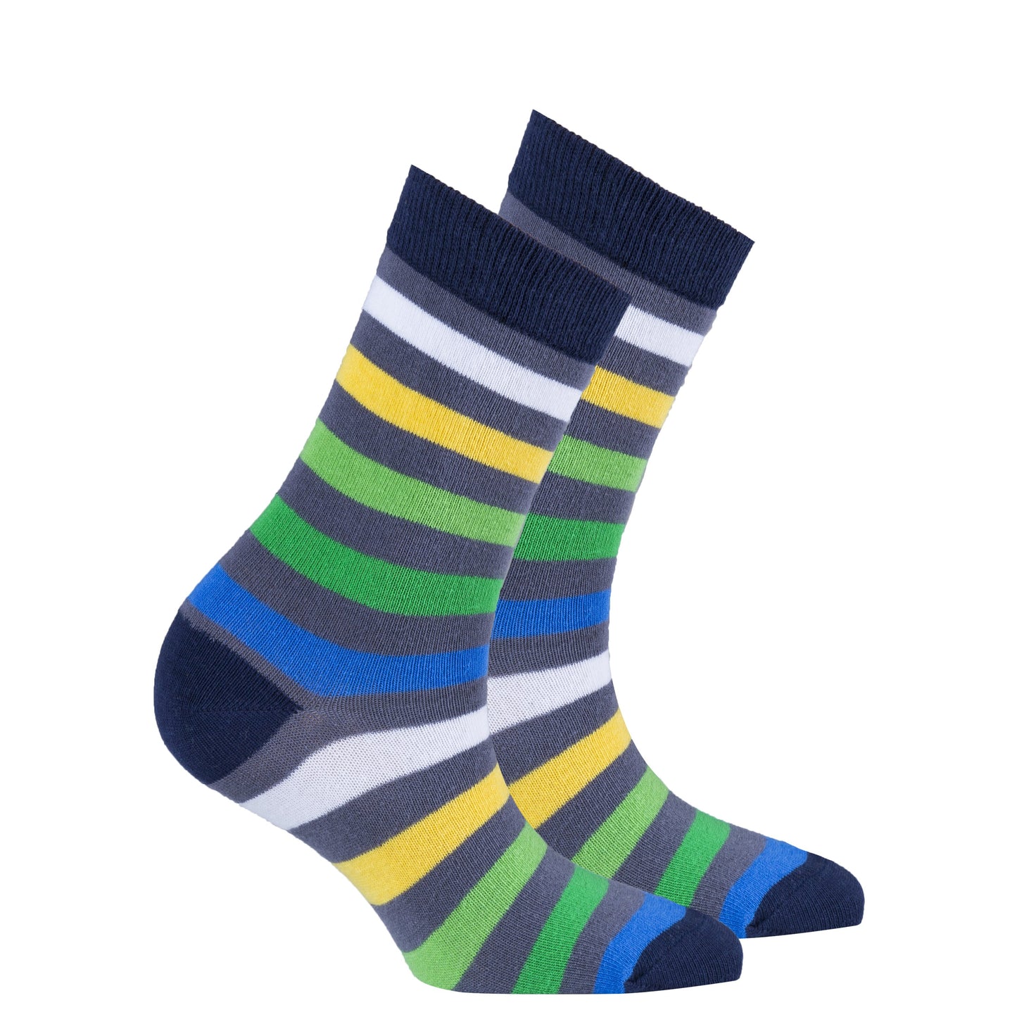 Women's Grey Emerald Stripe Socks