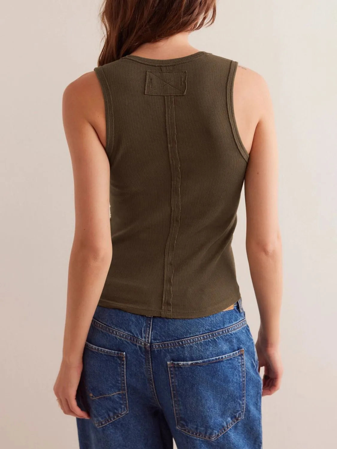 V-Neck Wide Strap Tank