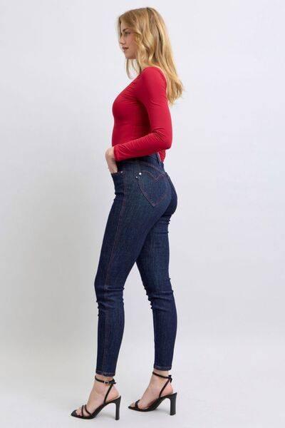 Judy Blue Full Size Heart Shaped Back Pockets Skinny Jeans