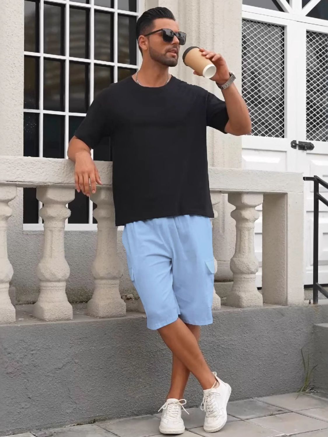Men's Full Size Drawstring Shorts with Cargo Pockets Plus Size - Clothes For Her Online Store