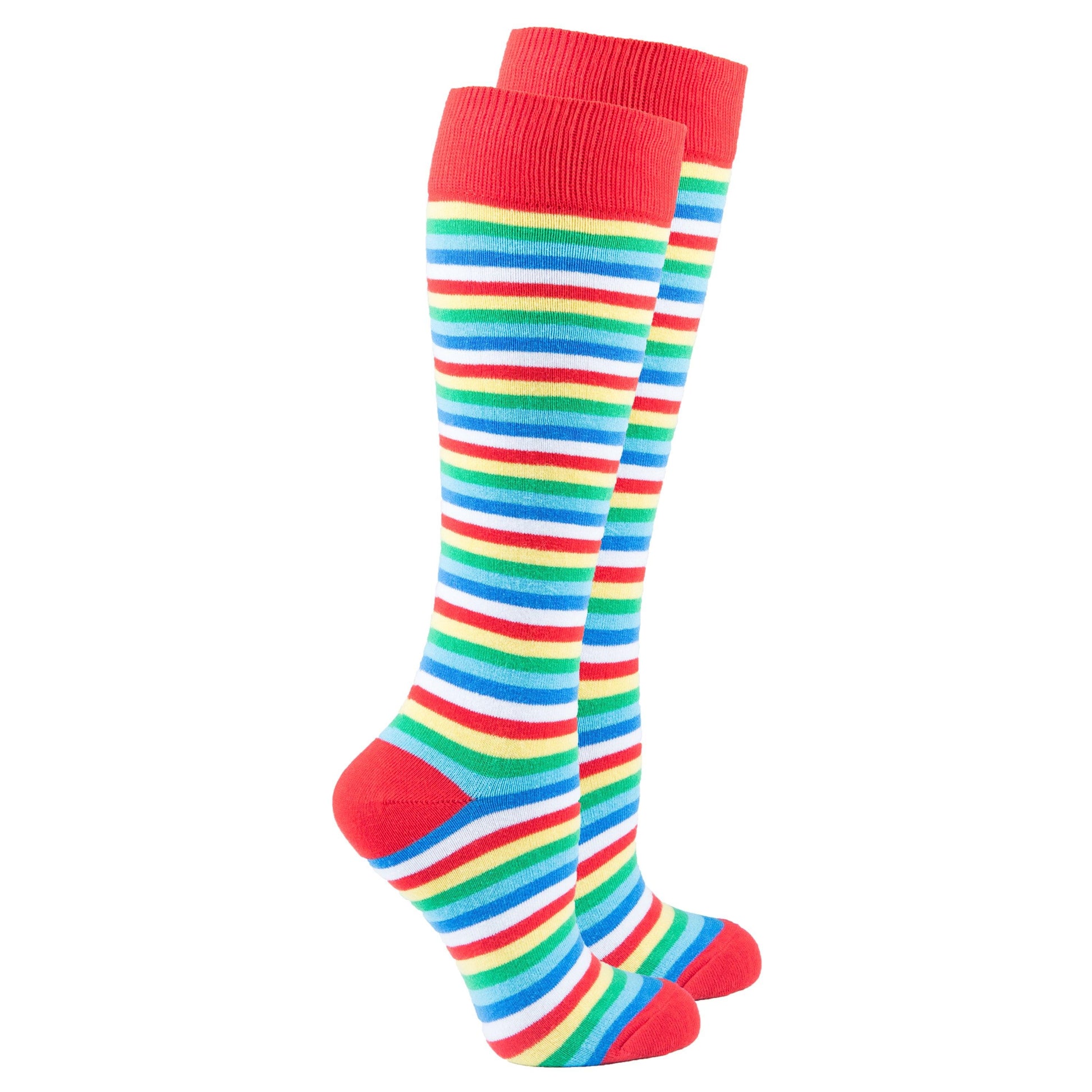 Women's Cherry Stripe Knee High Socks