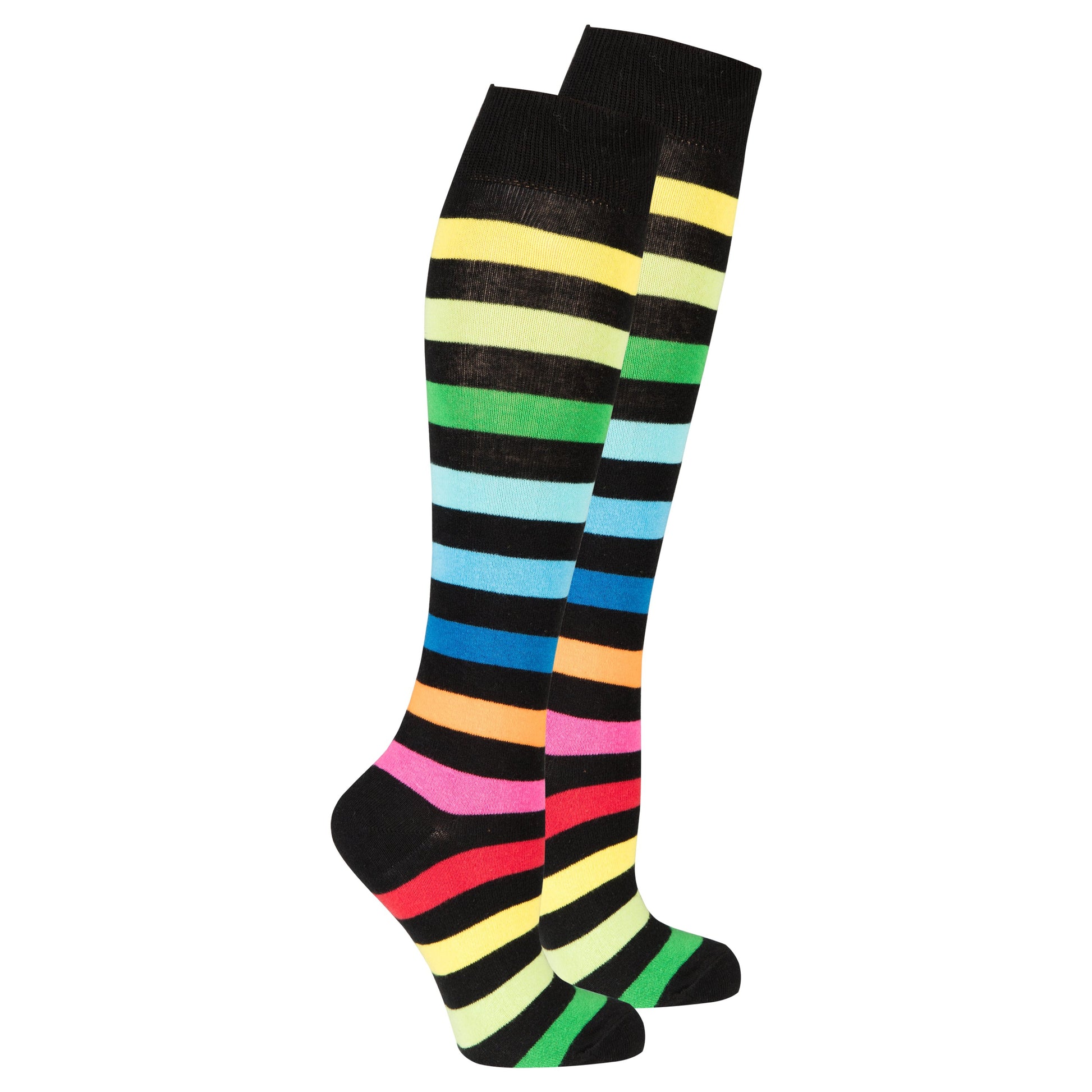 Women's Rainbow Multistripe Knee High Socks