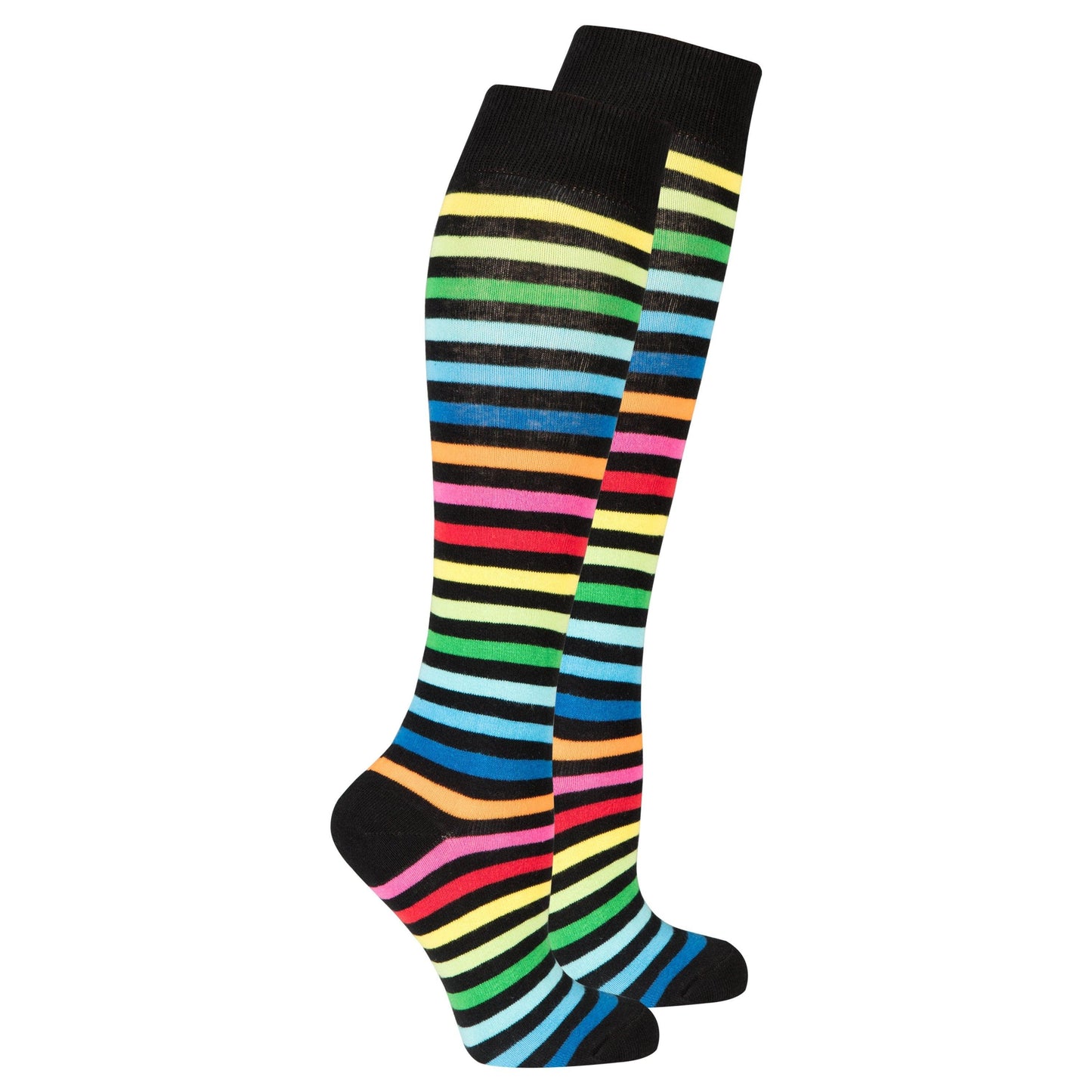 Women's Splashy Stripe Knee High Socks