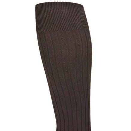 Classic Fine Ribbed Premium Over the Calf Combed Cotton Socks 3 Pair