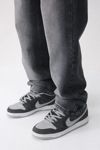 Men's Washed Straight Leg Jeans