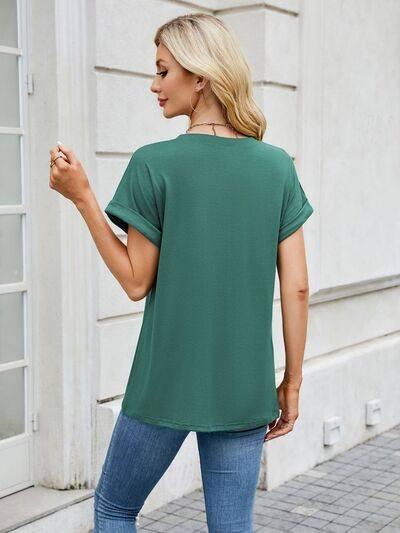 Florira Round Neck Short Sleeve T-Shirt