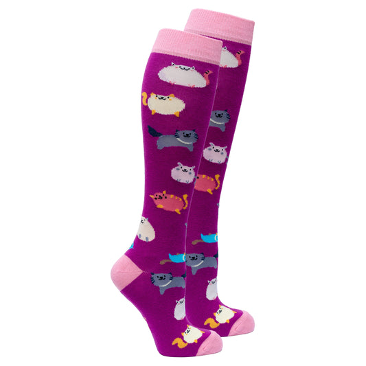 Women's Fatty Cats Knee High Socks