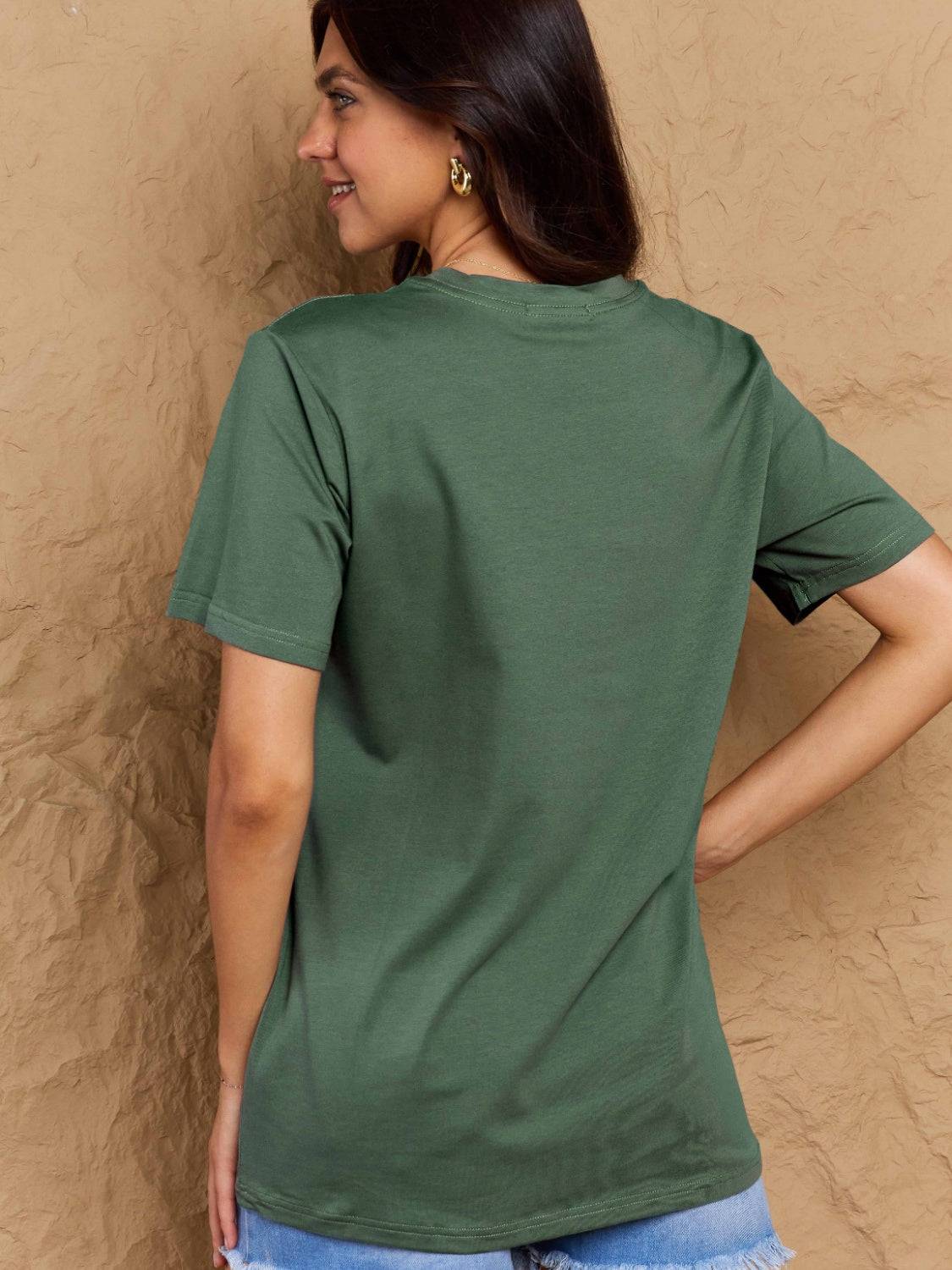 Full Size Round Neck Short Sleeve T-Shirt - Clothes For Her Online Store