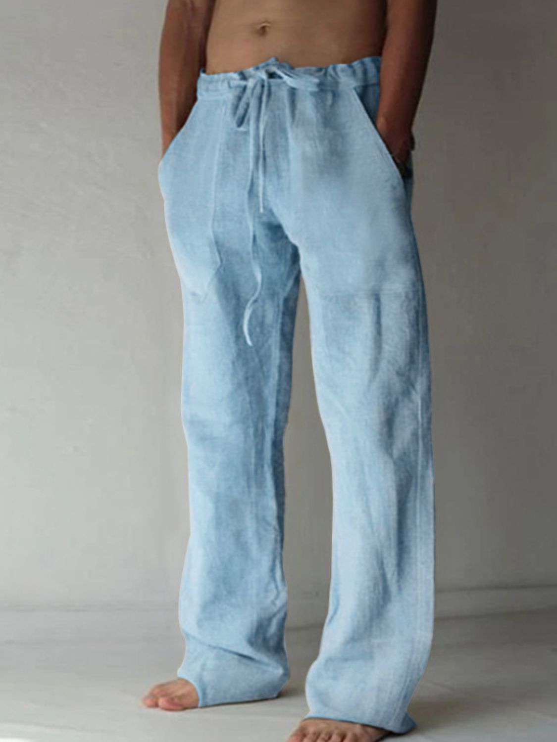 Men's Plus Size Drawstring Loose Fit Pants