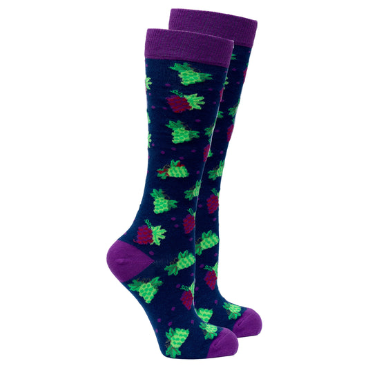 Women's Grape Knee High Socks