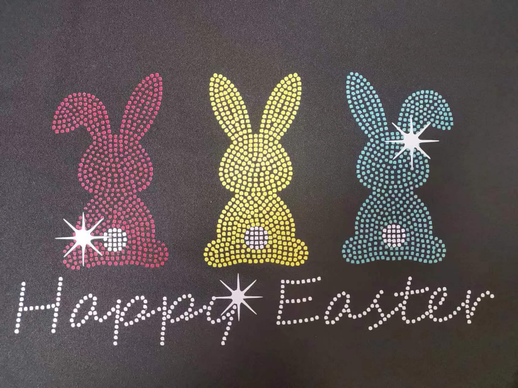 HAPPY EASTER Graphic Round Neck T-Shirt