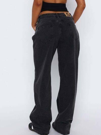 Wide Leg Jeans with Pockets