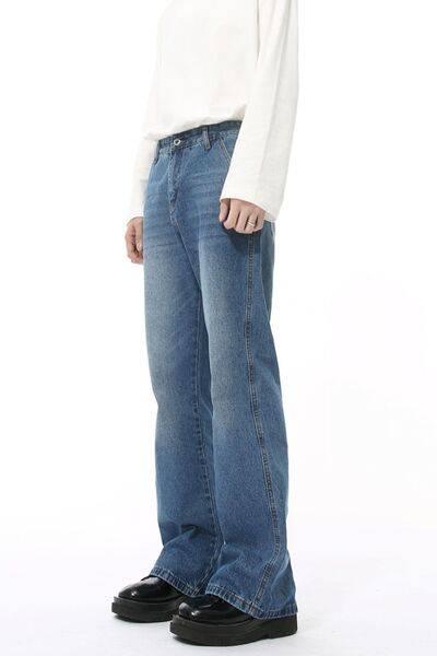 Mid Rise Jeans with Pockets - Clothes For Her Online Store
