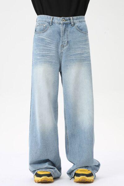 Wide Leg Jeans with Pockets - Clothes For Her Online Store