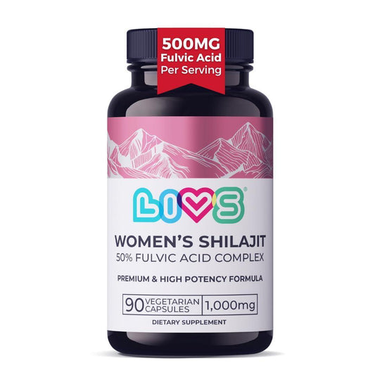 Women's Shilajit Fulvic Acid Complex Pure Himalayan Shilajit Capsules 1000mg