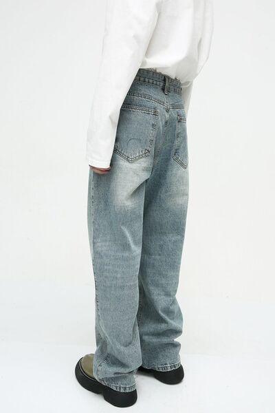 Mid Rise Jeans with Pockets - Clothes For Her Online Store