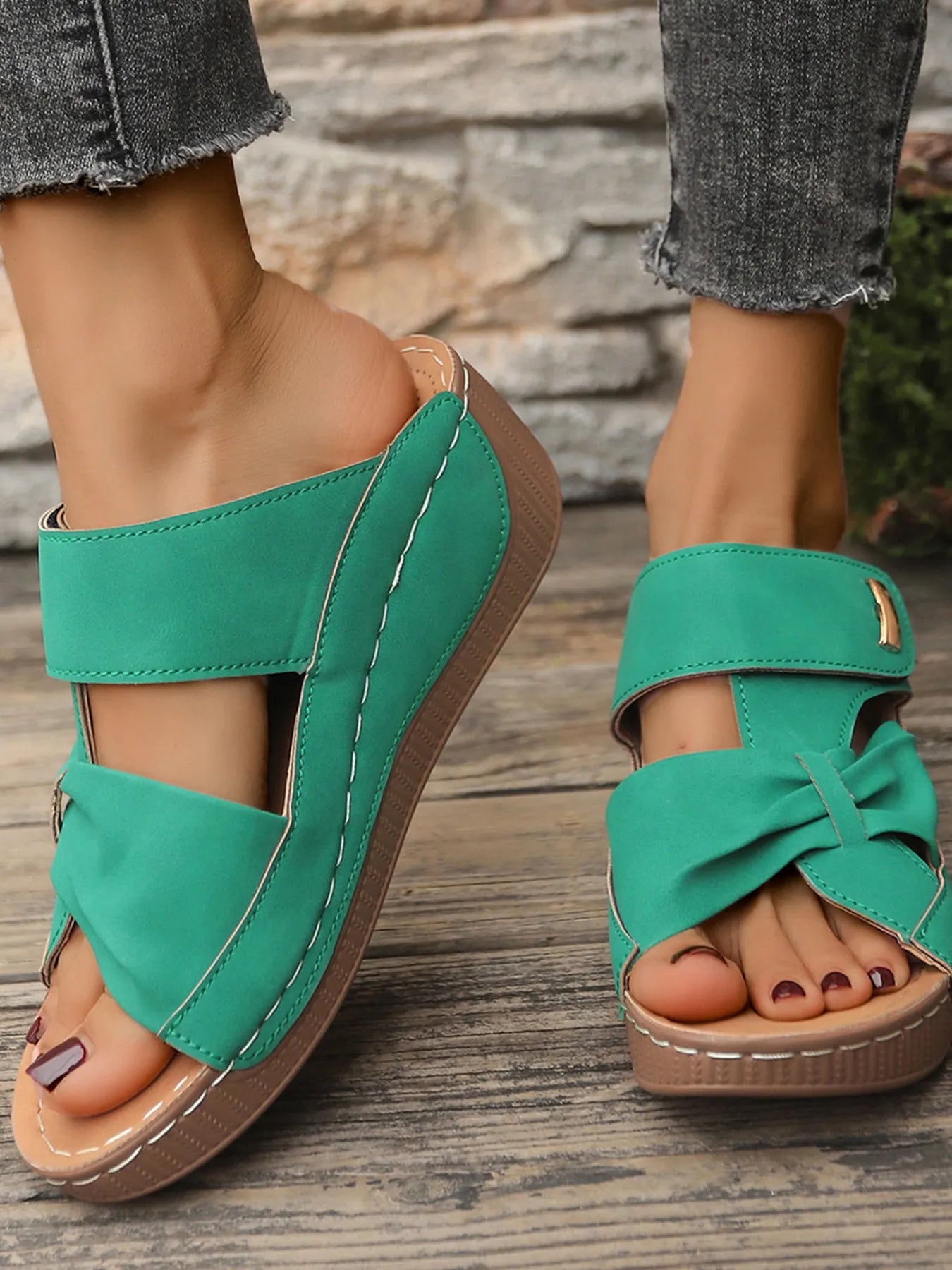 Open Toe Wedge Sandals