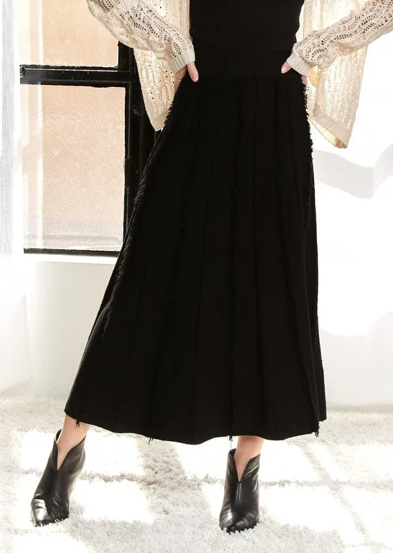 ADORA Solid Waist Tie Skirt