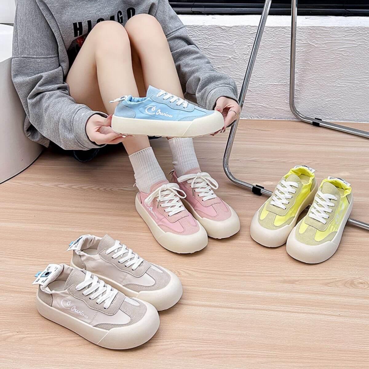 Lace Up Platform Sneakers - Clothes For Her Online Store
