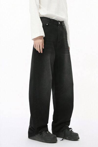 High Rise Wide Leg Casual Jeans