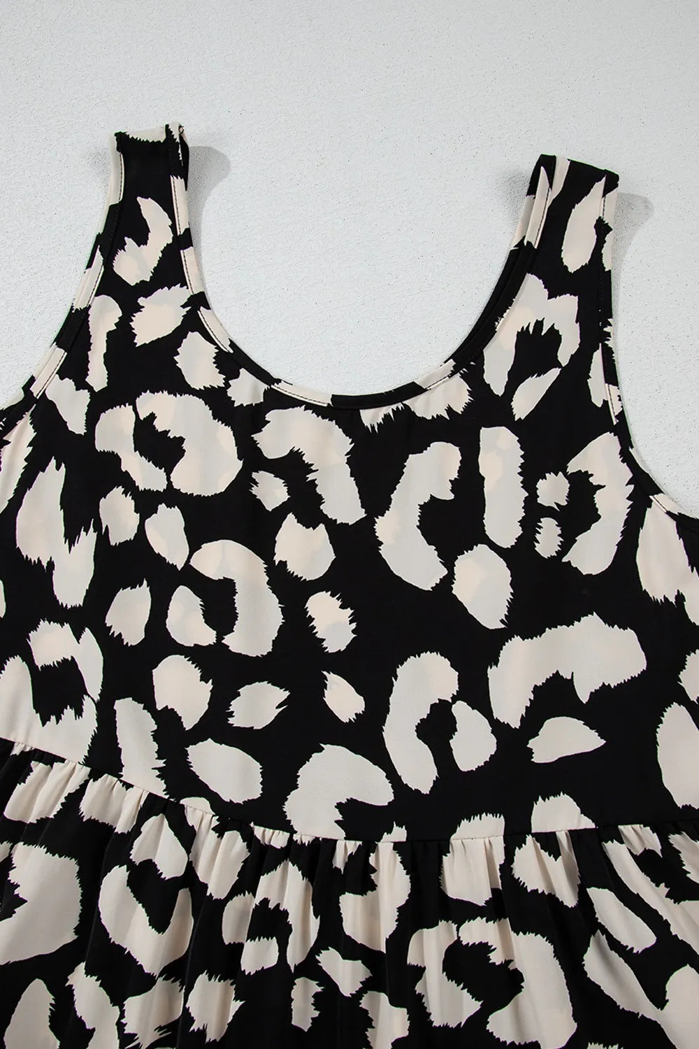 Leopard Print Sleeveless Summer Mini Dress