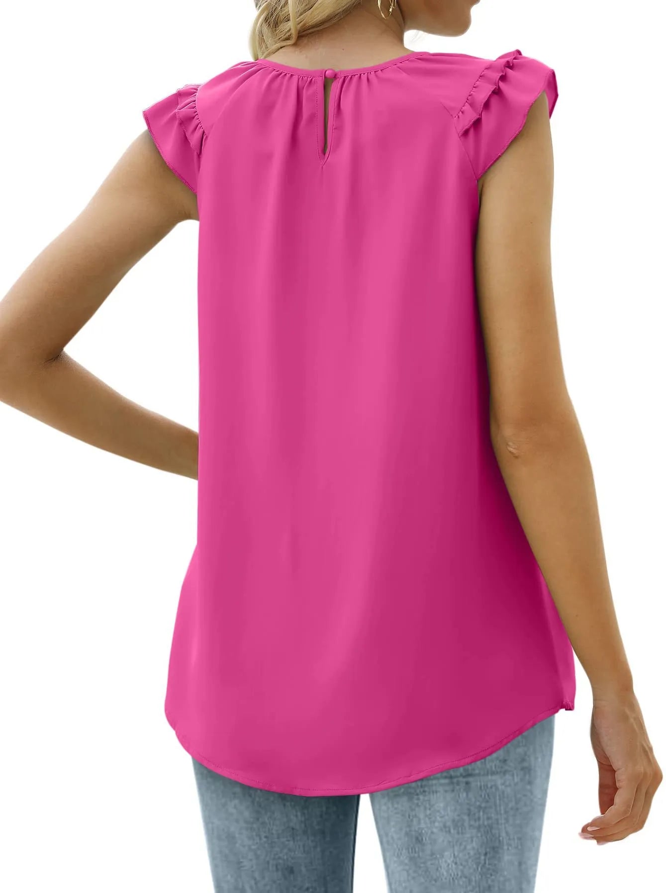 Ruffle Round Neck Blouse
